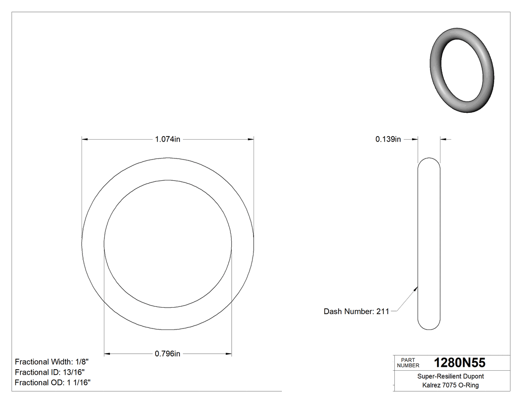 Technical drawing - 1280N55